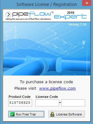Pipe Flow Expert Software Product Code and License