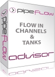 Pipe Flow Advisor Software for open channel flow and tank emptying times