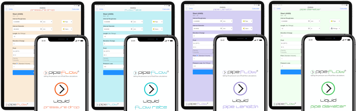 Pipe Flow Wizard for Windows, macOS and iOS