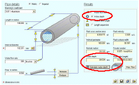 Water Channel Depth Calculation