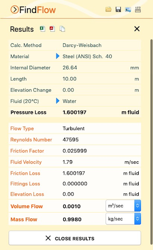 Pipe Flow Wizard Find Flow Results Pipe Flow Wizard Find Flow Results