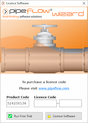 Pipe Flow Wizard Software for Windows Product Code and License